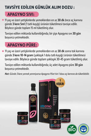 Kadınlara Özel Bio Kür Seti %100 Bitkisel Apagyno Apayrı Yaşam
