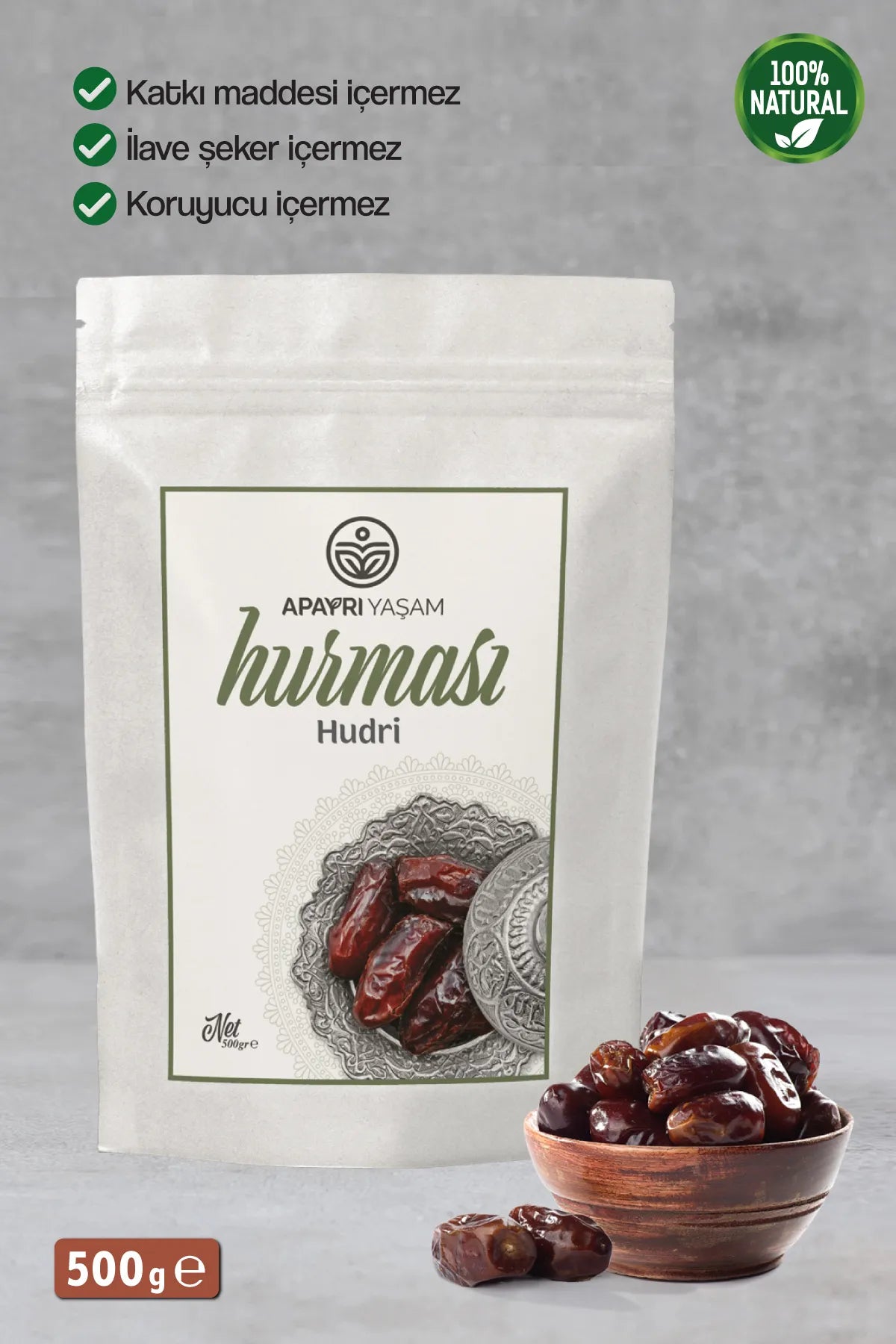 Hudri Hurma Medine'den %100 Doğal Bio Hurma 500gr