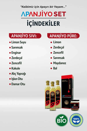 Kalp Ve Damarlara Yönelik Bio Kür Seti %100 Bitkisel Apanjiyo Apayrı Yaşam