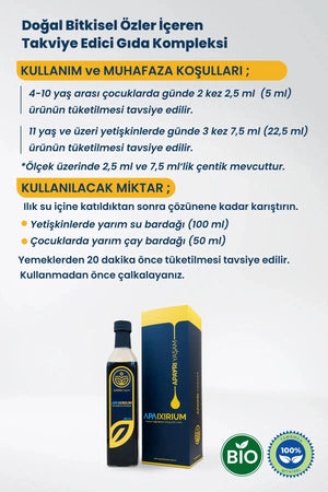Doğal Bitkisel Özler İçeren Takviye Edici Gıda Kompleksi - 500 mL Apayrı Yaşam