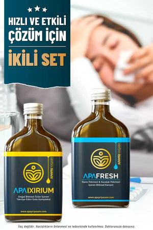 Gribal Durumlar, Üşütme, Influenza Için Etkili Destek Seti %100 Bitkisel (APAİXİRİUM-APAFRESH) Apayrı Yaşam