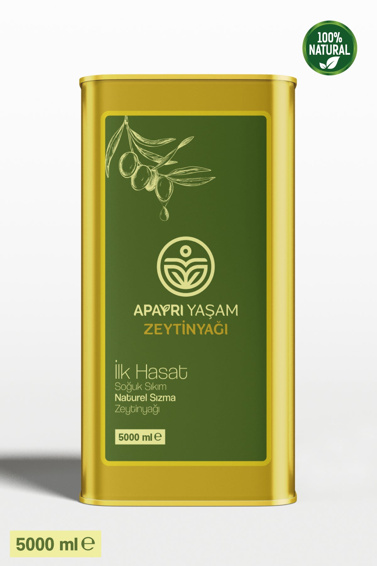 Erken Hasat Organik Bebek Zeytinyağı Natürel Soğuk Sıkım Zeytin Yağı 5000ml