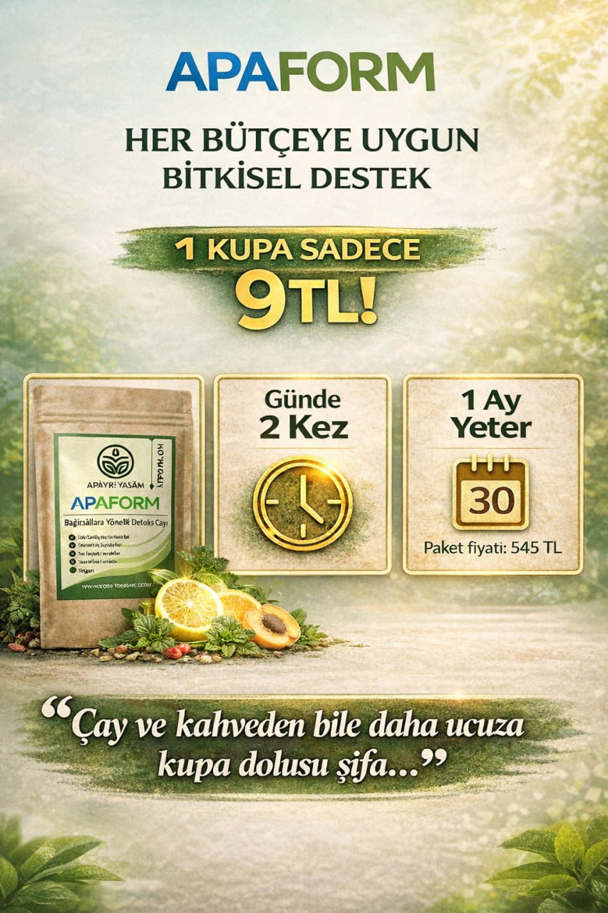 Doğal İçeriklerle Zenginleştirilmiş Apaform Çayı 1 Aylık