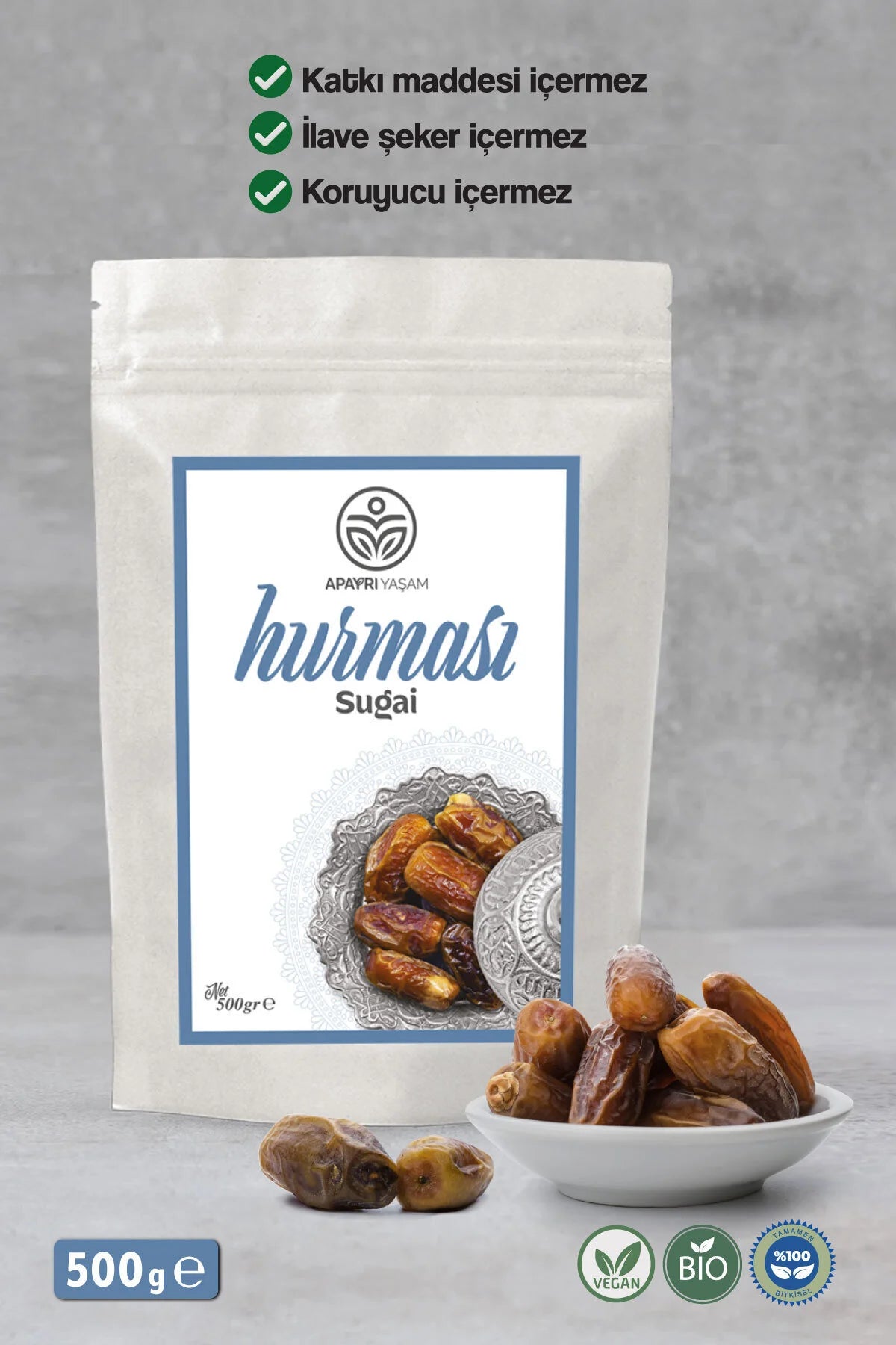 Sugai Hurması %100 Doğal Bio Hurma 500gr