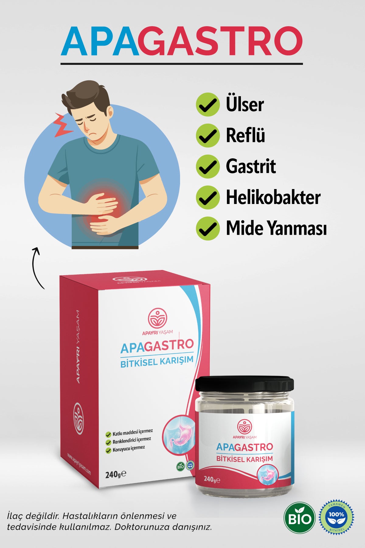 Mide Rahatsızlıkları için Özel Bitkisel Kür APAGASTRO