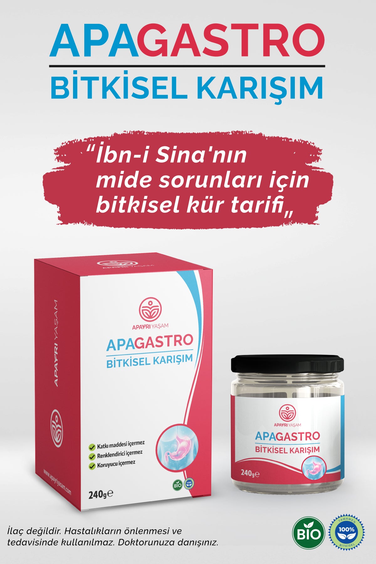 Mide Rahatsızlıkları için Özel Bitkisel Kür APAGASTRO