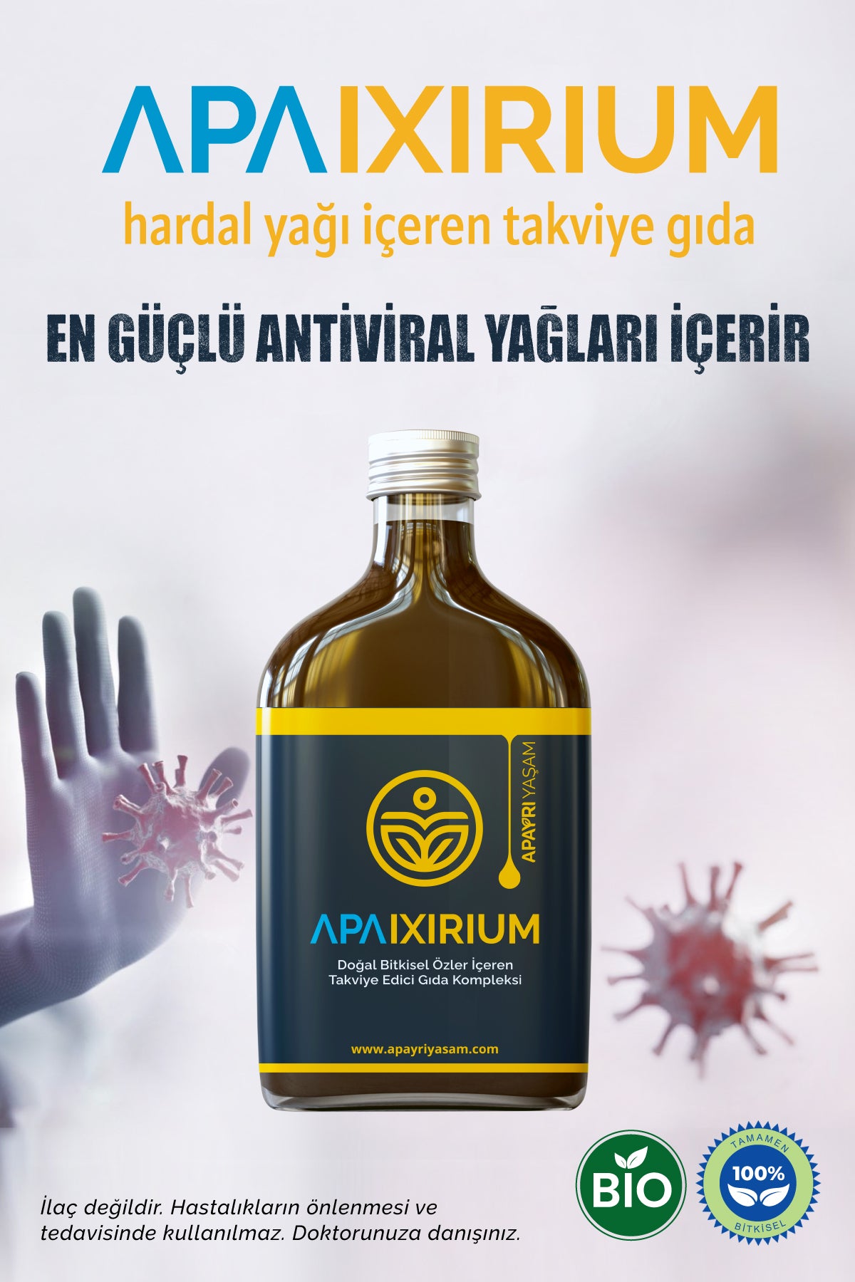 Gribal Durumlar, Üşütme, Influenza Için Etkili Destek Seti %100 Bitkisel (APAİXİRİUM-APAFRESH)